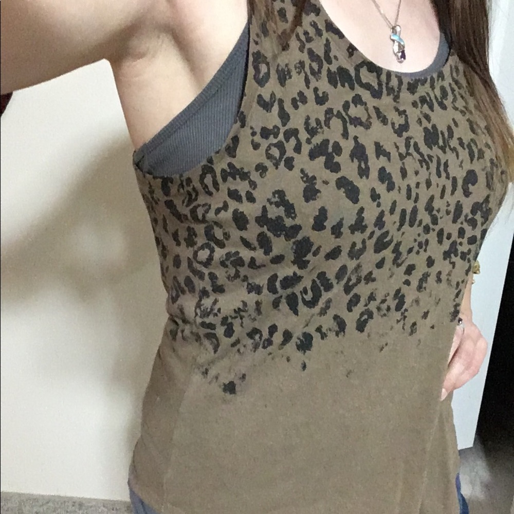 Converse One Star Leopard Print Tank Top